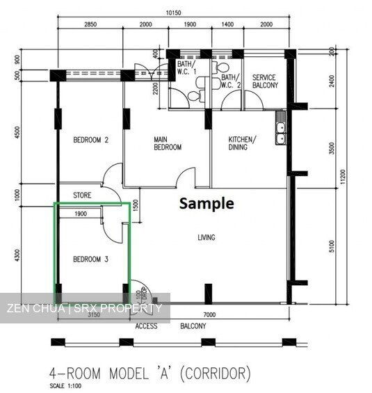 Blk 718 Woodlands Avenue 6 (Woodlands), HDB 4 Rooms #533562001